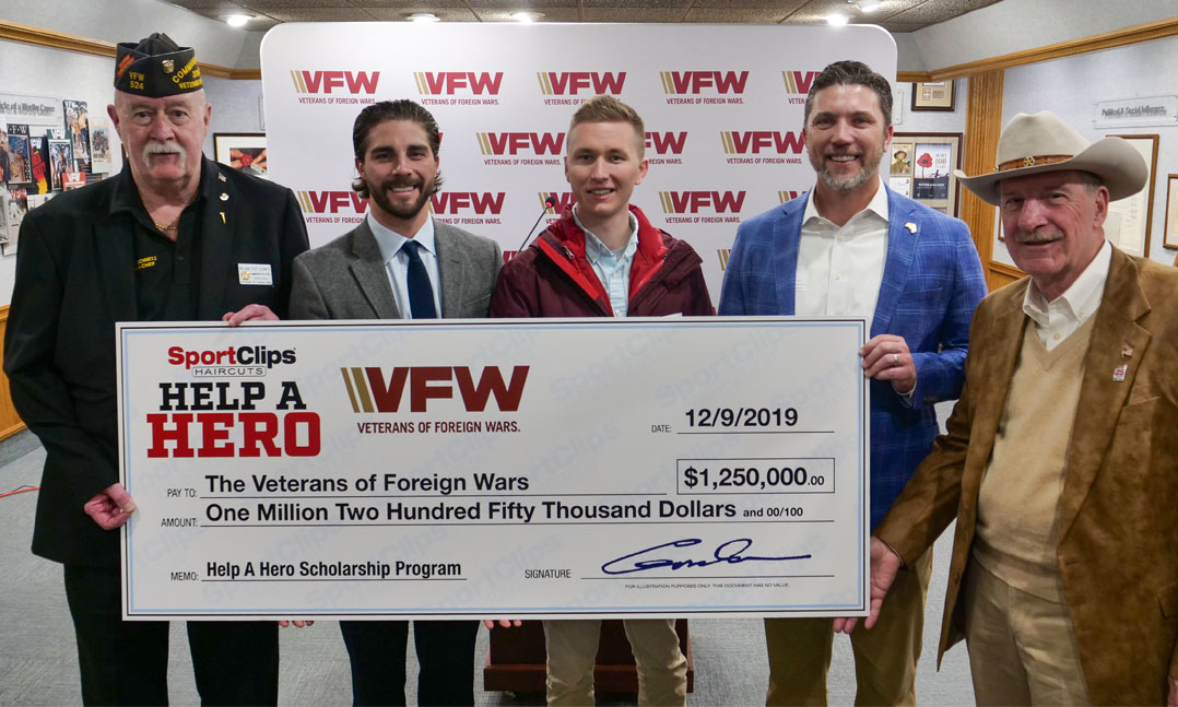 Sport Clips Haircuts 1 25m Donation To Vfw Help A Hero